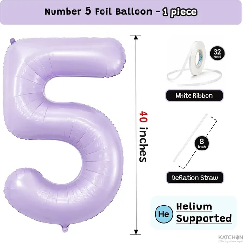 Vista 699 de KatchOn Globo negro del número 1 de 40 pulgadas, globo de feliz cumpleaños Large Mylar Number One Balloon for 1st Birthday Decorations, Foil