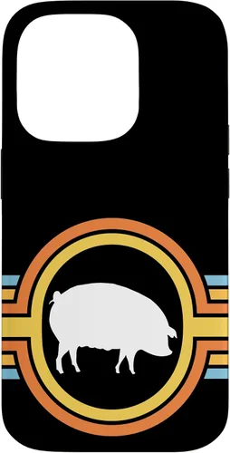 Vista 17 de Pig - Farm Farming Piglet Piggy Hog Swine Cute 70s Retro Case for iPhone 17