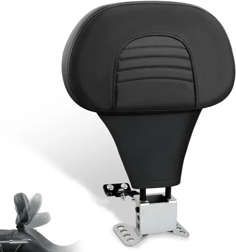 Vista 8 de FOVPLUE Respaldo Ajustable para Pasajero, Almohadilla Desmontable para Respaldo del Conductor Enchufable con Kit de Montaje para Harley Touring