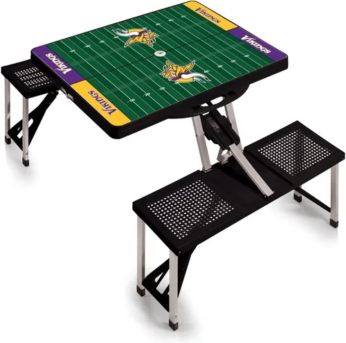 Vista 9 de Picnic TIME NFL Football Field Folding Picnic Table, Camping Table, Outdoor Table with Umbrella Hole