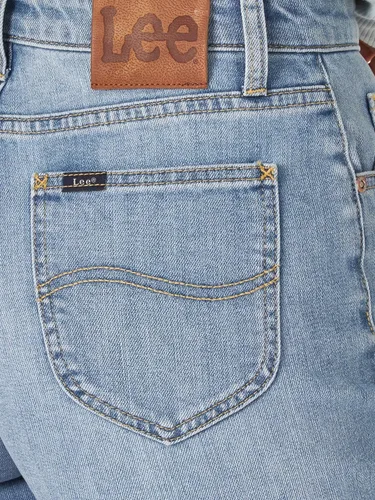Vista 6 de Lee Jeans cortos de pierna ancha de tiro alto para mujer