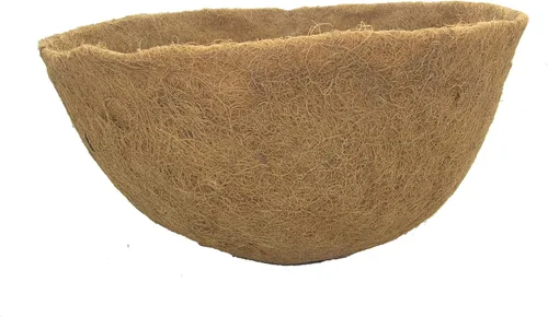 Vista 5 de Forro de coco moldeado redondo de 12 x 8 pulgadas para maceta colgante