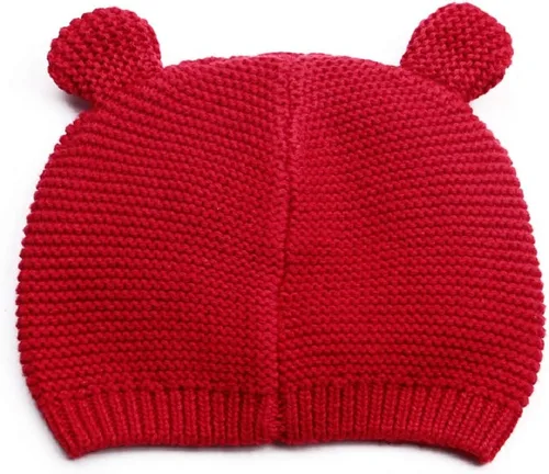 Vista 2 de LLmoway Gorro de punto para bebé, de algodón, suave, lindo, para otoño, invierno, para niños y niñas de 0 a 18 meses