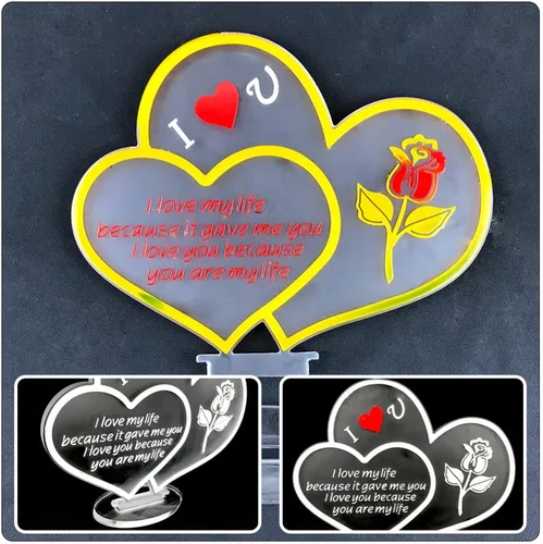 Vista 9 de Molde de silicona con signo de corazón para fundición de resina, manualidades, San Valentín, molde epoxi antiadherente flexible