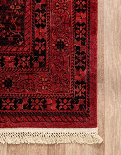 Vista 7 de Unique Loom Tekke Collection - Alfombra de área Sheibani (2' 2" x 3' 1", rectangular, rojo/negro)