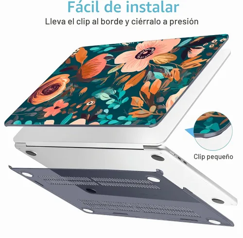 Vista 4 de Mektron Funda para MacBook Air 2025 M4 de 13.6 pulgadas A3240 Compatible con 2023 A2681 M2 2024 A3113 M3 Chip con Liquid Retina Display Touch ID