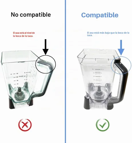Vista 3 de Tapa de repuesto para jarra Ninja 72 OZ XL, tapa de bloqueo de cubierta superior de frasco, compatible con Ninja Blender modelo BL740 BL770 BL771
