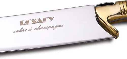 Vista 4 de Resafy Sable de champán con caja de regalo, cuchillo de vino espumoso de champán, abridor de champán