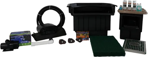 Vista 10 de HALF OFF PONDS PondBuilder Elite 6,100 GPH Kit de estanque de bomba sumergible con revestimiento de estanque de goma EPDM de 25 x 30 pies