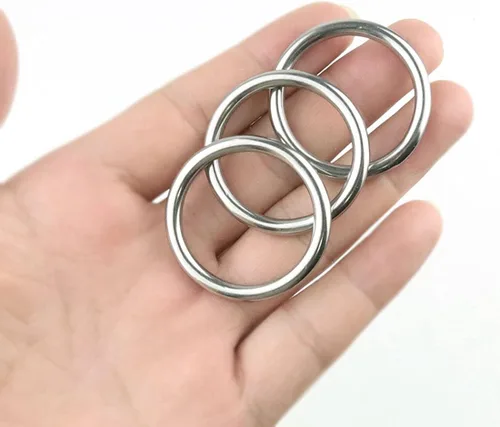 Vista 5 de 20 anillos redondos soldados de acero inoxidable 304 para cinturón de campamento, correas de perro, accesorios de equipaje