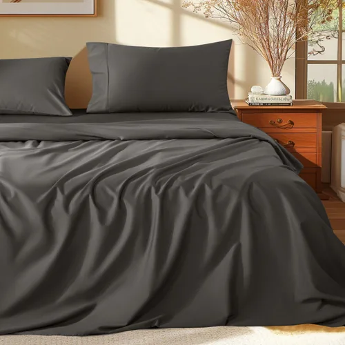 Vista 15 de Shilucheng Juego de Sábanas 100% de Algodón Egipcio - 1000 Hilos, Sábanas de Algodón de Lujo, Ropa de Cama y Fundas de Almohada Transpirables