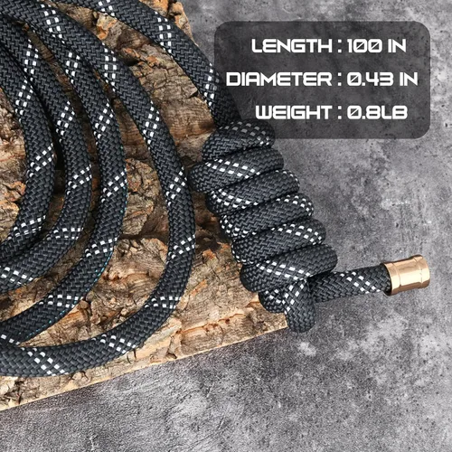 Vista 3 de VAIIO Flow Rope - Cuerda de ejercicio portátil de alto rendimiento, 11.99 oz para hombres y mujeres, entrenamiento en interiores y exteriores