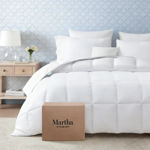 Vista 8 de Martha Stewart Edredón de fibra de plumón de ganso blanco de lujo, tamaño King (paquete de 3)
