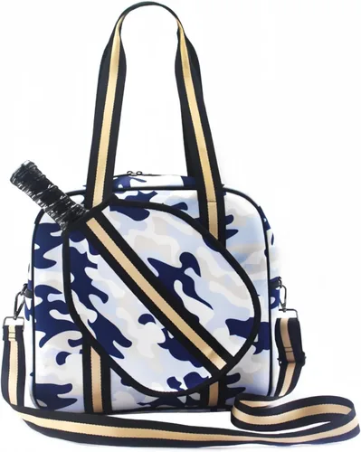 Vista 9 de Bolsa deportiva de pickleball con soporte para raqueta, neopreno, correa de hombro ajustable