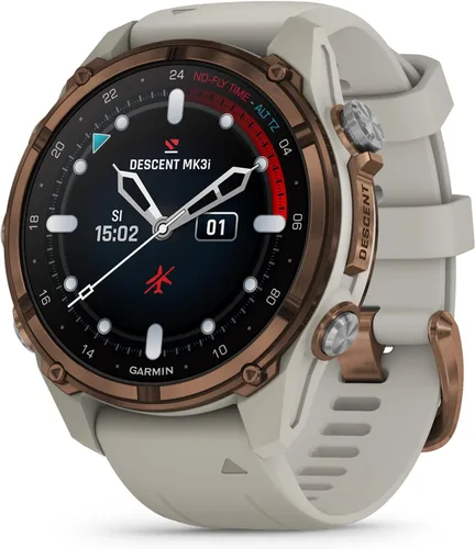 Vista 8 de Garmin Descent™ Mk3, computadora de buceo estilo reloj, 1.693 in, gris niebla Subwave Sonar Networking, Multiple Dive Modes, Dive Focused Design