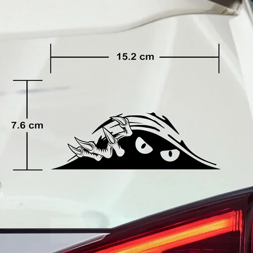 Vista 5 de Pegatina de garras de monstruo Peeking para automóviles, camiones y portátiles (negro)