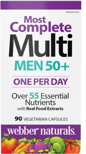Vista 11 de Webber Naturals Más de 50 cápsulas vegetarianas más completas para hombres, 90 cápsulas vegetarianas