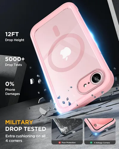 Vista 594 de Miracase Serie de vidrio para iPhone 11 de 6.1 pulgadas, funda protectora de cuerpo completo resistente mejorada con protector de pantalla de vidrio