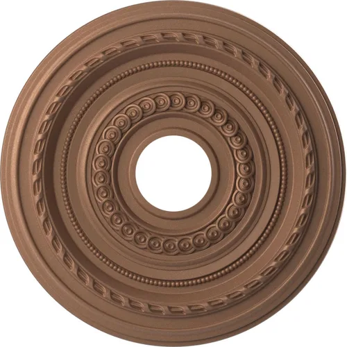 Vista 60 de Ekena Millwork CMP10CO Cole Medallón de techo de PVC termoformado (se adapta a toldos de hasta 4 1/4"), 10 "OD x 3 1/2" ID x 3/4" P