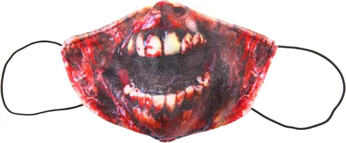 Vista 4 de elope Máscara facial sublimada de zombi para adultos estándar
