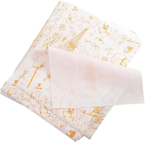 Vista 8 de 100 Hojas de Papel Deli, Papel para Envolver Sándwiches de 14 * 10 pulgadas, Papel para Envolver Alimentos, para Panes, Papas Fritas, Sándwiches
