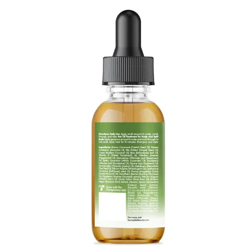 Vista 8 de Sunny Isle Aceite Lite para el cabello y raíces fuertes de menta y romero