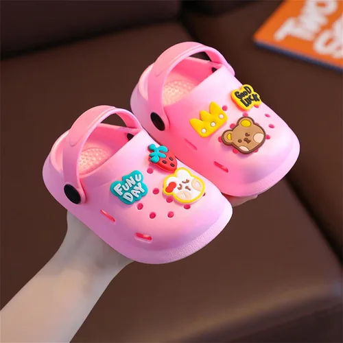 Vista 3 de Zuecos para niños y niñas, zapatos de jardín, sandalias clásicas de dibujos animados, sandalias de playa, zapatos de agua, pantuflas de verano