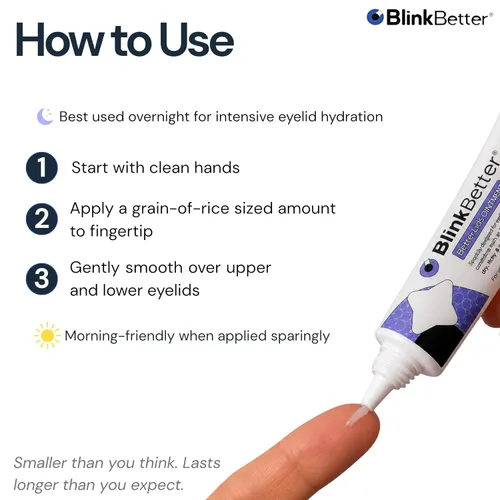 Vista 7 de BlinkBetter BetterLids Ungüento de párpados para párpados secos, con picazón y sensibles, complejo de avena profundamente hidratante con manteca