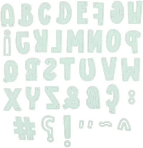 Vista 12 de Craftelier - Set 39 Uppercase Letter and Symbol Dies for Card Making, Scrapbooking and Crafting Projects Compatible with Various Die Cutting