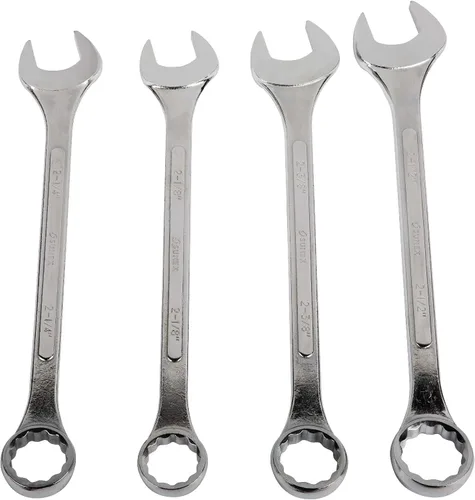 Vista 5 de Sunex Tools 9604 Juego de llaves de combinación SAE Super Jumbo, 4 piezas, plateado