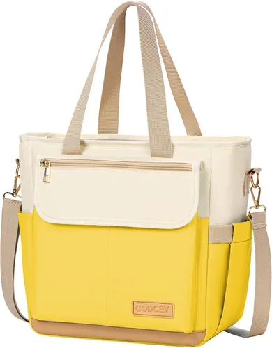 Vista 9 de Lonchera Bolsa de Almuerzo para Mujeres, Bolsa Térmica de Almuerzo a Prueba de Fugas para Mujeres, Bolsas Grandes de Almuerzo Tipo Tote para Adultos
