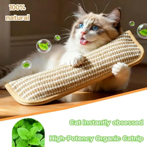 Vista 3 de Catnip Kicker Pillow, Interactive Catnip Chew Toy, Catnips Pillow, Soft Sisal, Scratch and Bite Resistant for Teething Play & Stress Relief (L)