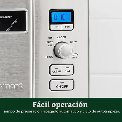Vista 4 de Cafetera programable doce tazas Cuisinart DCC-3000 Coffee-on-Demand, Estándar, Negro