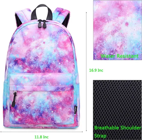 Vista 2 de Abshoo Mochila ligera y resistente al agua para niñas adolescentes mochila escolar con lonchera