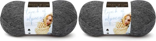 Vista 30 de Lion Brand Yarn Hilo Touch of Alpaca (1 madeja), color negro