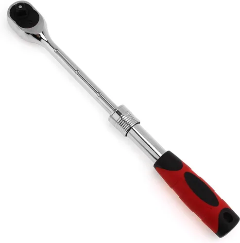 Vista 9 de ChgImposs Llave de trinquete estándar de 3/8 pulgadas, llave telescópica extensible flexible de 72 dientes, llave Allen, longitud de la llave