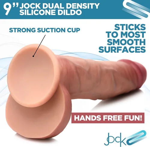 Vista 16 de CURVE TOYS Consolador Jock de doble densidad de 6 pulgadas para hombres, mujeres y parejas. Consolador de silicona de alta calidad ultra realista