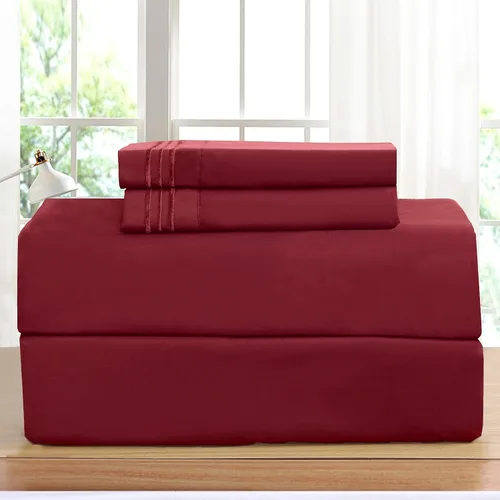 Vista 23 de Elegant Comfort Juego de sábanas de lujo en Amazon 1500 Premier resistente a las arrugas, la decoloración y las manchas, juego de sábanas de 4