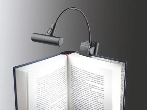 Vista 3 de K&M König & Meyer 12247.000.555 - Lámpara LED FlexLight modelo T 8 LED FlexLight Lámpara brillante ajustable Clip a soporte/mesa/bandejas/libros