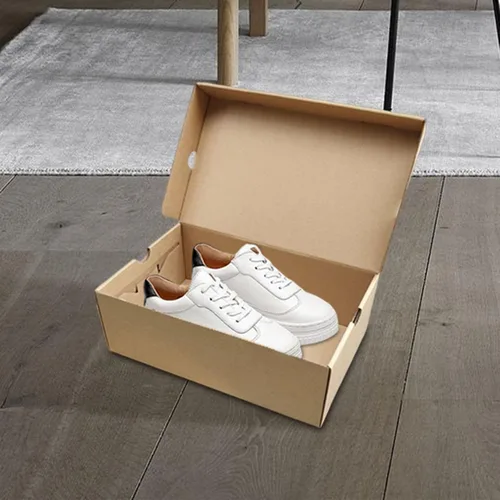Vista 6 de Baoblaze Caja de almacenamiento de zapatos de papel kraft para zapatos, caja de exhibición de zapatos a prueba de polvo, organizador de zapatos