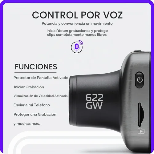 Vista 6 de Nextbase 622GW Cámara de salpicadero con tarjeta Micro SD de 128GB incluida - Cámara de salpicadero para autos con grabación automática 4K 30fps UHD