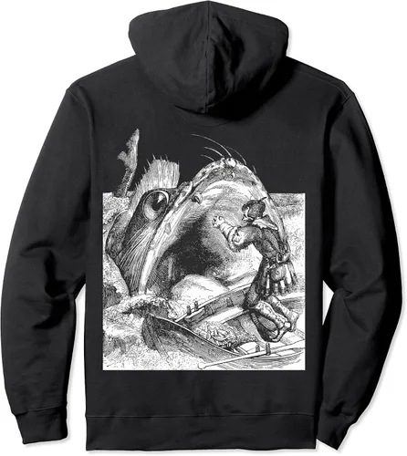 Vista 2 de Baleine A Large Sea Creature Dictionnaire Infernal Cut Out Pullover Hoodie