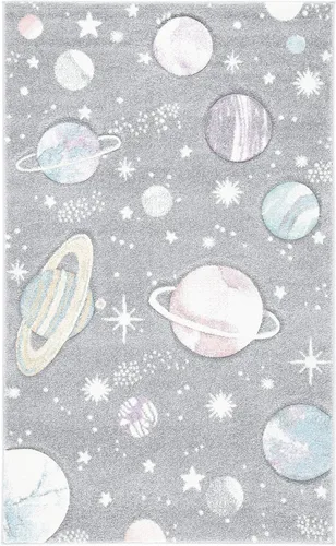 Vista 16 de SAFAVIEH Carousel Kids Collection - Alfombra decorativa de 2 x 3 pies, color gris y lavanda, no desprende pelusa y de fácil cuidado, ideal