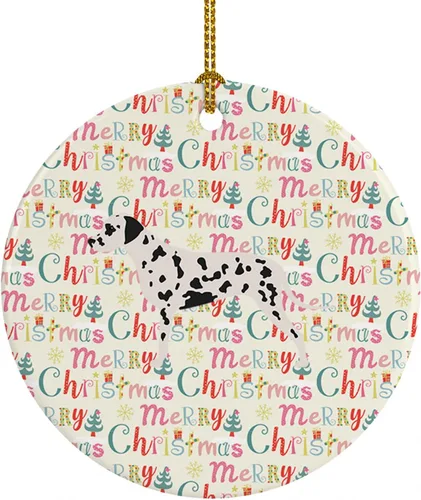 Vista 40 de Caroline's Treasures Affenpinscher - Adorno de cerámica con texto en inglés "Merry Christmas", multicolor para colgar en el árbol de Navidad