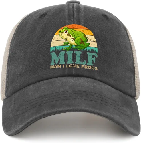 Vista 9 de Sombrero de ranas Hombre I Love Frogs Sombrero Hombres Gorra de béisbol Gorras ajustables
