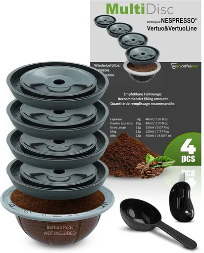 Vista 9 de Tapas reutilizables para cápsulas de café, tapas recargables para Nespresso Vertuo, compatibles con todas las máquinas VertuoLine, solución práctica