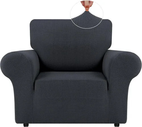 Vista 61 de LURKA Fundas elásticas para silla y sofá de 1 pieza, Fundas para sofá con protector elástico en la parte inferior para niños y perros
