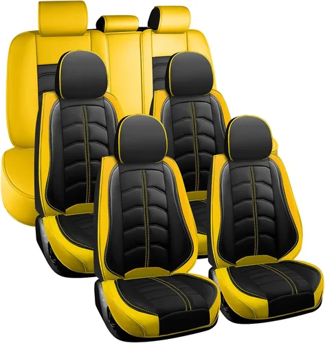 Vista 17 de Funda de asiento de auto de 7 asientos para Nissan Armada 2004-2023, funda de asiento duradera, resistente al desgaste, impermeable, transpirable