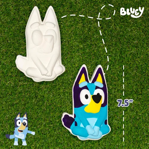 Vista 2 de Horizon Group USA Pinta tu propio kit de piedra de cerámica, artes y manualidades para niños, niños pequeños y adultos, Bluey