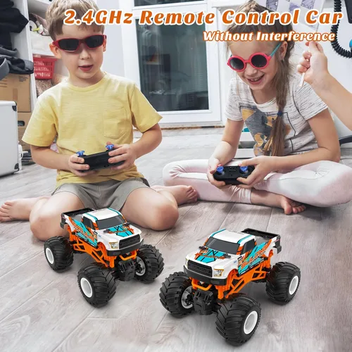 Vista 3 de Camión monstruo RC a escala 1:16 - Camión todo terreno de 2.4GHz para niños de 4 a 12 años, camión RC todoterreno de 20 Km/h, regalo de Navidad